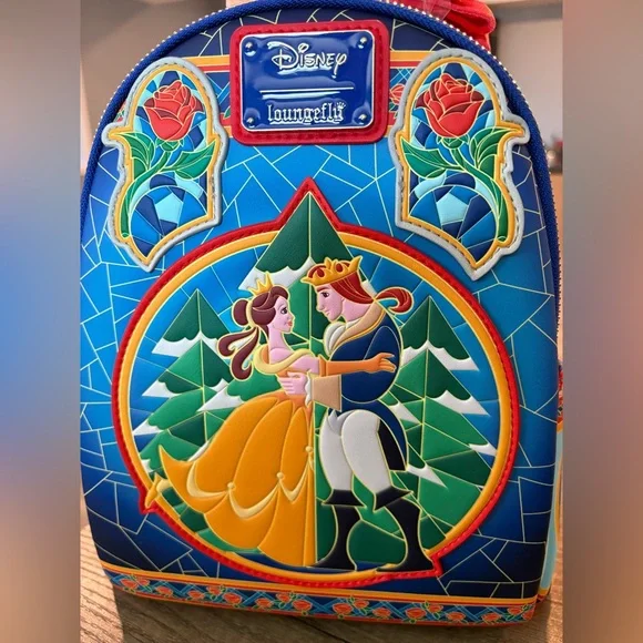 Loungefly Disney Beauty and the Beast Blue Backpack - Picture 1 of 5